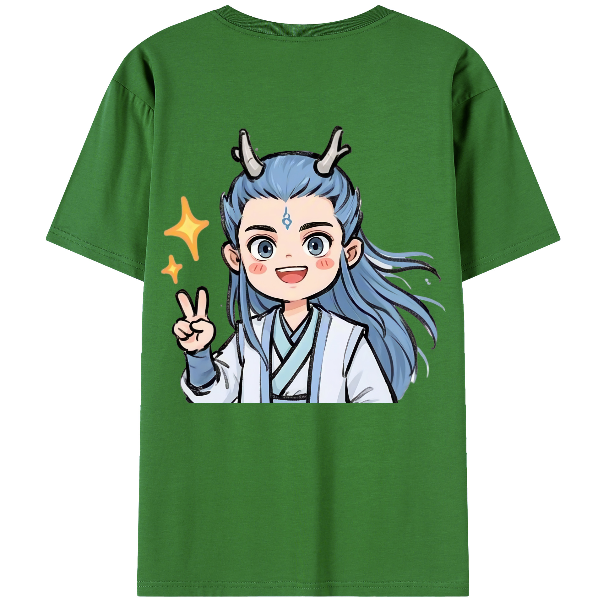 （画像用） Ne Zha 2 ナタ 魔童の大暴れ レディース半袖Tシャツ(バックプリント)